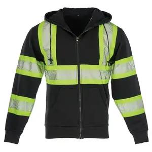 J. J. Keller® SAFEGEAR® Black Zipper Sweatshirt Type O Class 1 and CSA Z96-22 Class 1 Level 2