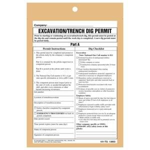 Excavation/Trench Dig Permit