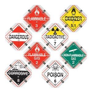 Super Flip Placard - 8 Legend, Worded, 16"x15.5", White Back Plate