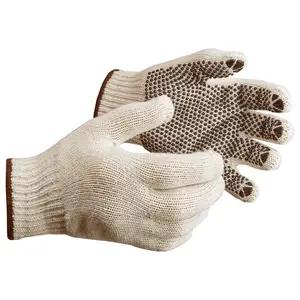 J. J. KellerĀ® SAFEGEARĀ® Seamless String Knit Cotton/Polyester Glove with PVC Dotted Grip - One Sided