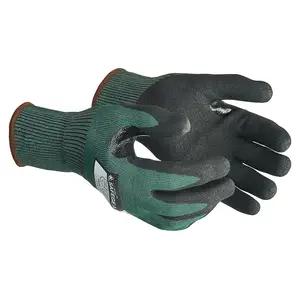 J. J. KellerĀ® SAFEGEARĀ® Bladestop Micro-Foam Sandy Nitrile Dip A5 Glove