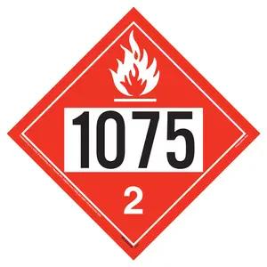 1075 Placard - Division 2.1 Flammable Gas