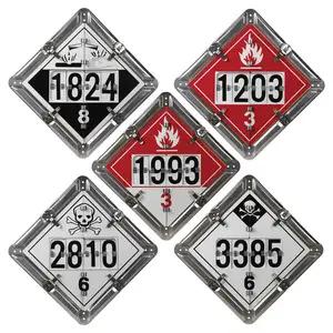 Numer-All™ Flip Placard - 5 Legend, White or Unpainted Back Plate