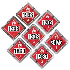 Aluminum Flip Placard - 7 Legend, Numbered, Unpainted Back Plate