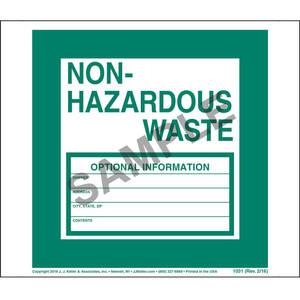Non-Hazardous Waste Labels