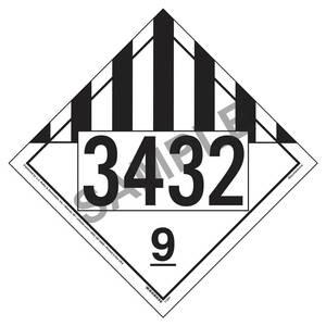 3432 Placard - Class 9 Miscellaneous