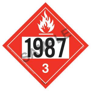 1987 Placard - Class 3 Flammable Liquid