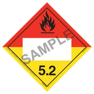 Division 5.2 Organic Peroxide Placard - Blank