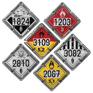 Numer-All™ Flip Placard - 6 Legend, Unpainted Back Plate