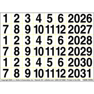 Annual Vehicle Inspection Month & Year Label