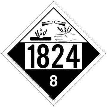 1824 Placard - Class 8 Corrosive