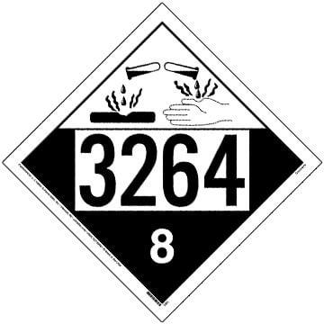 3264 Placard - Class 8 Corrosive