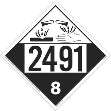 2491 Placard - Class 8 Corrosive
