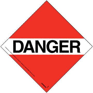 Canadian Danger Placard - Worded