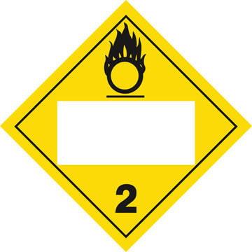 Division 2.2 Oxygen Placard - Blank