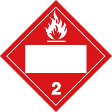 Division 2.1 Flammable Gas Placard - Blank