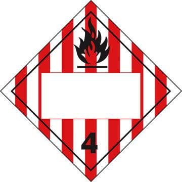 Division 4.1 Flammable Solid Placard - Blank