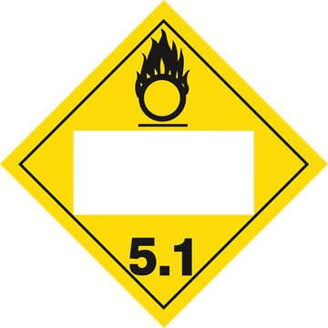 Division 5.1 Oxidizer Placard - Blank