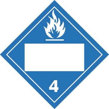 Division 4.3 Dangerous When Wet Placard - Blank