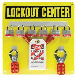 STOPOUT® Lockout Center - Aluminum Hanger Board, 6-Lock Cap