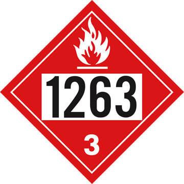 1263 Placard - Class 3 Flammable Liquid