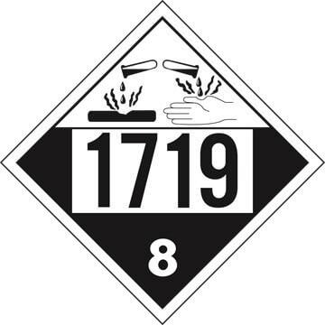 1719 Placard - Class 8 Corrosive