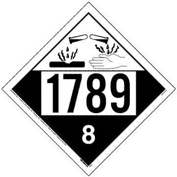 1789 Placard - Class 8 Corrosive