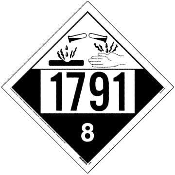 1791 Placard - Class 8 Corrosive