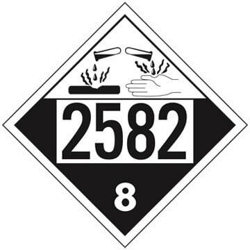 2582 Placard - Class 8 Corrosive