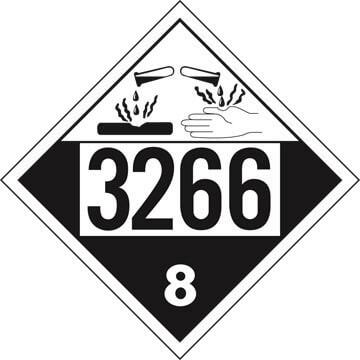 3266 Placard - Class 8 Corrosive