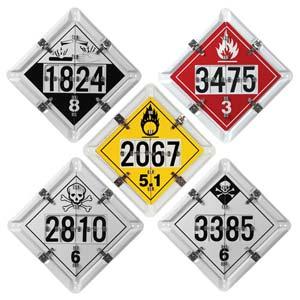 Numer-All™ Flip Placard - 5 Legend, White Back Plate