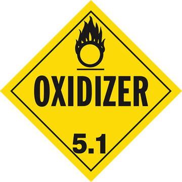 Division 5.1 Oxidizer Placard - Worded