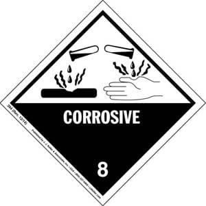 Class 8 Corrosive Labels
