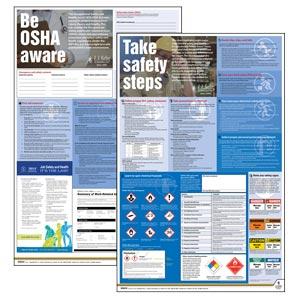 Federal Safety Poster Set - Be OSHA Aware Take Safety Steps