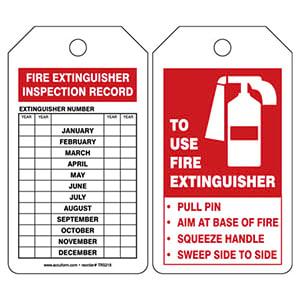 To Use Fire Extinguisher - Safety Tag