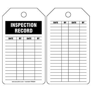 Inspection Record - Safety Tag