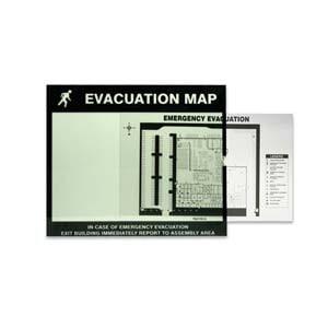 Glow-In-The-Dark Emergency Evacuation Map Holder
