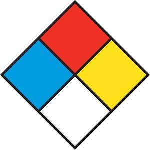 Hazard Communication Label - Vinyl, 16" x 16"