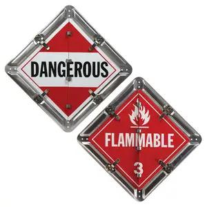 Aluminum Flip Placard - 2 Legend, Worded, Unpainted Back Plate