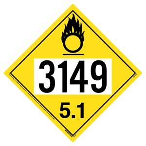 3149 Placard - Division 5.1 Oxidizer