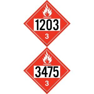 1203/3475 Placard - Class 3 Flammable Liquid