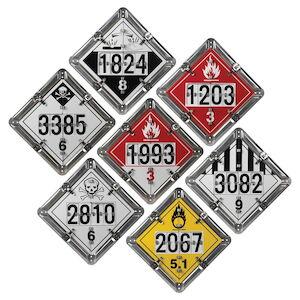 Numer-All™ Flip Placard - 7 Legend, Unpainted or White Back Plate