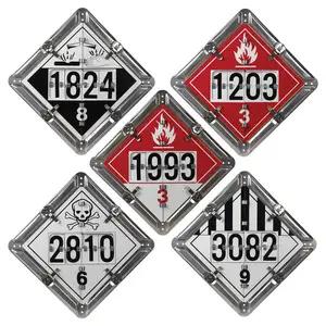 Numer-All™ Flip Placard - 5 Legend, Unpainted and White Back Plate