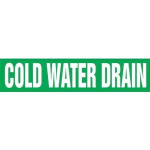 Cold Water Drain Pipe Marker - ASME/ANSI