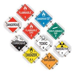 Aluminum Flip Placard - 10 Legend, Worded, 16"x15.5", White Back Plate