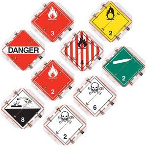 Super Flip Placard - 9 Legend, Canadian Wordless, 16"x15.5", White Back Plate