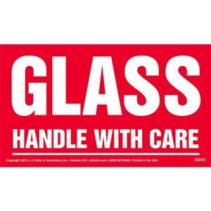 Glass: Handle With Care Shipping Label