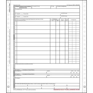 Uniform Hazardous Waste Manifest Continuation Sheet - Pin-Feed Continuous Format
