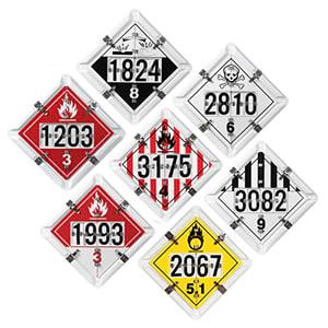 Numer-All™ Flip Placard - 7 Legend, White Back Plate