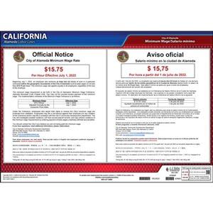 California / Alameda Minimum Wage Poster